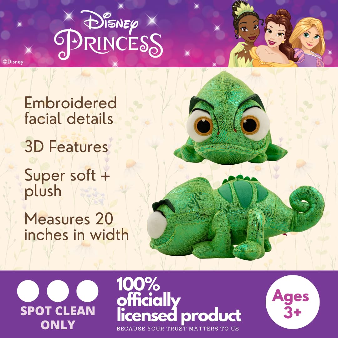 Franco Disney Princess Tangled Rapunzel Pascal The Chameleon, Bedding Super Soft Plush Cuddle Pillow Buddy, (Officially Licensed