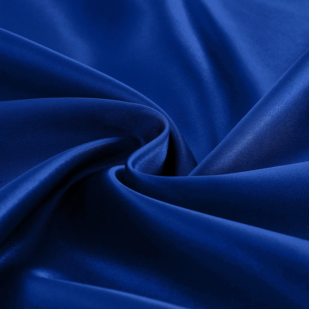 Homiest Royal Blue Satin Fitted Sheet King Size Fitted Bed Sheet, Deep Pocket Fitted Sheet Only, Luxury & Ultra Soft Bedding Fitted Sheet Single Bottom Bed Sheets Sold Separately