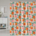 Cosevier Peach Shower Curtain, Vibrant Cute Fruit Waterproof Shower Curtains For Bathroom, Cartoon Home Decorative Fabric Bath C