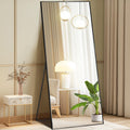 DUMOS Full Length Mirror with Stand, 68x26 Floor Mirror with Aluminum Alloy Frame for Bedroom, Standing Full Body Mirror with Sh