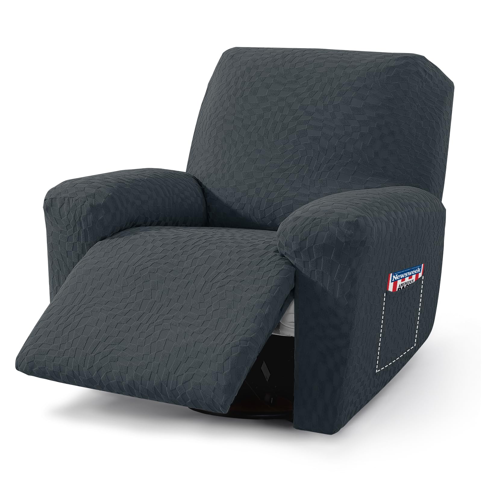 ZNSAYOTX Oversized Recliner Covers Newest 3-Piece, Fashion Large Recliner Chair Slipcovers with Pockets Both Side, 2024 Soft Jac