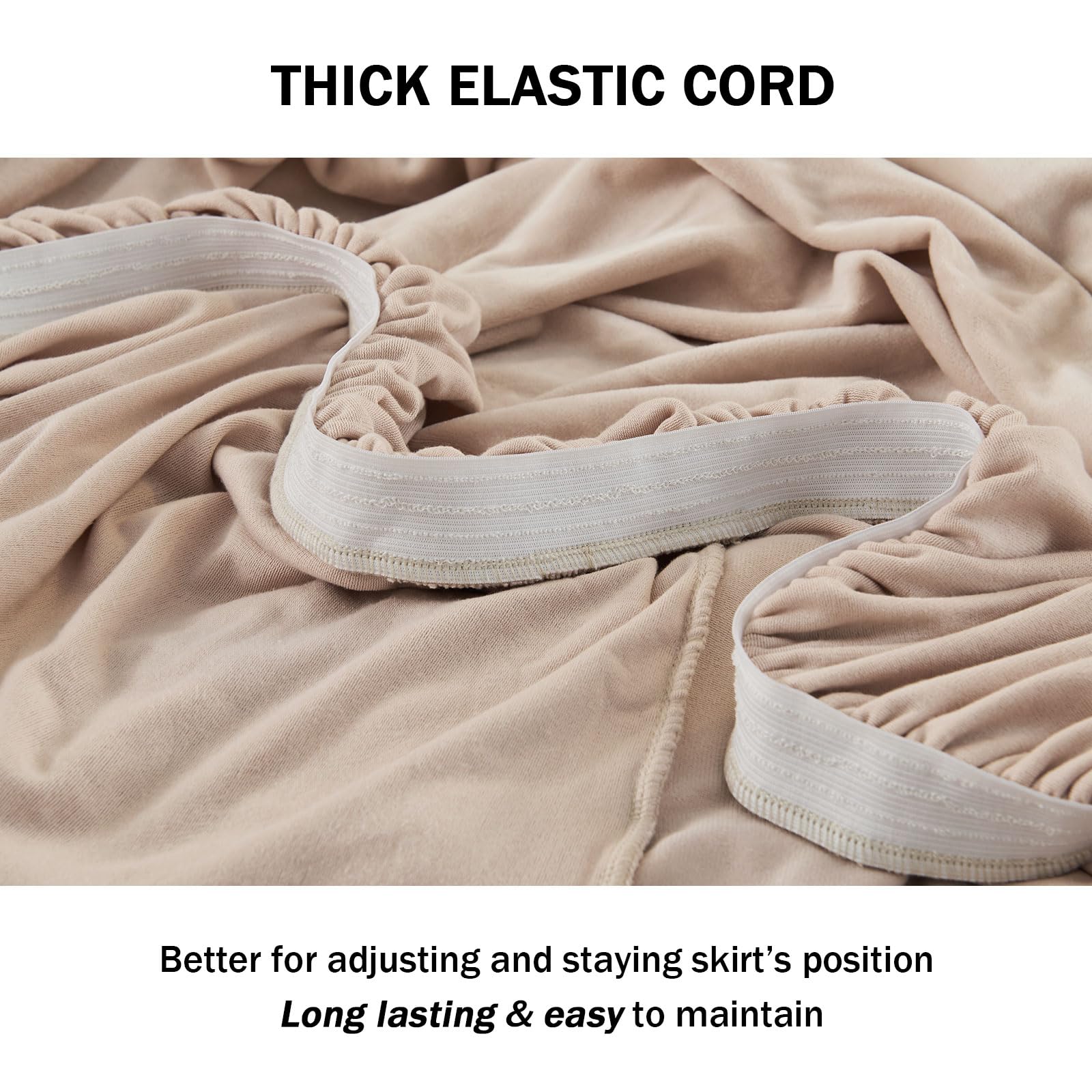 Niceec Loveseat Cover Super Soft 1-Piece Beige Pink Slipcover For Loveseats Stretch Universal Spandex Couch Covers For Living Room Easy Fit Washable Furniture Sofa Protector With Skirt