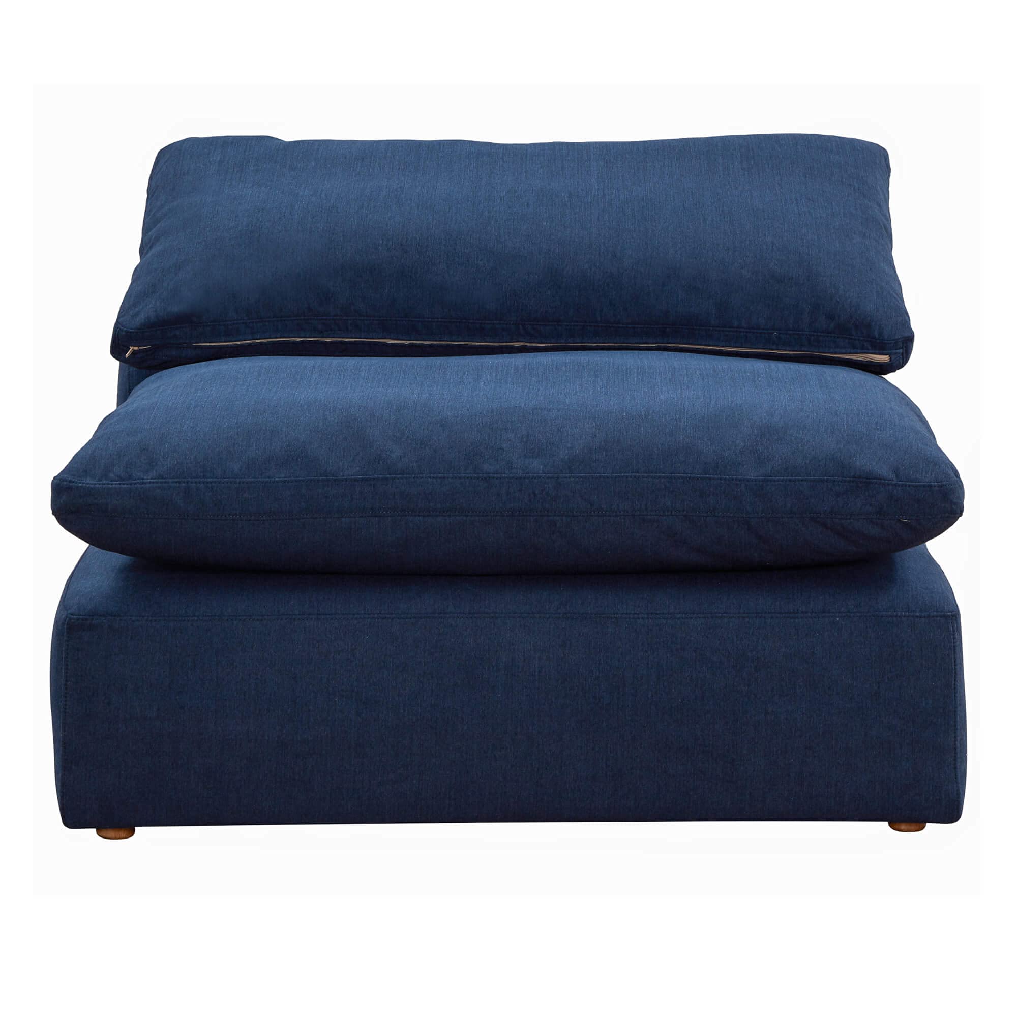Sunset Trading Contemporary Puff Collection Slipcover Only for 44 Square Modular Couch Armless Chair| Stain-Proof Water-Resistan