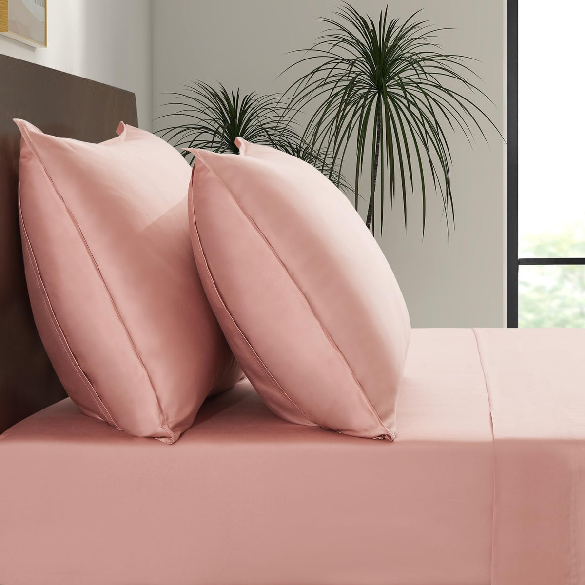 Luxury Bamboo Market | Queen Envelope Pillowcase Set | 100% Viscose Made From Bamboo | Organically Grown | Ultra Soft | Cooling