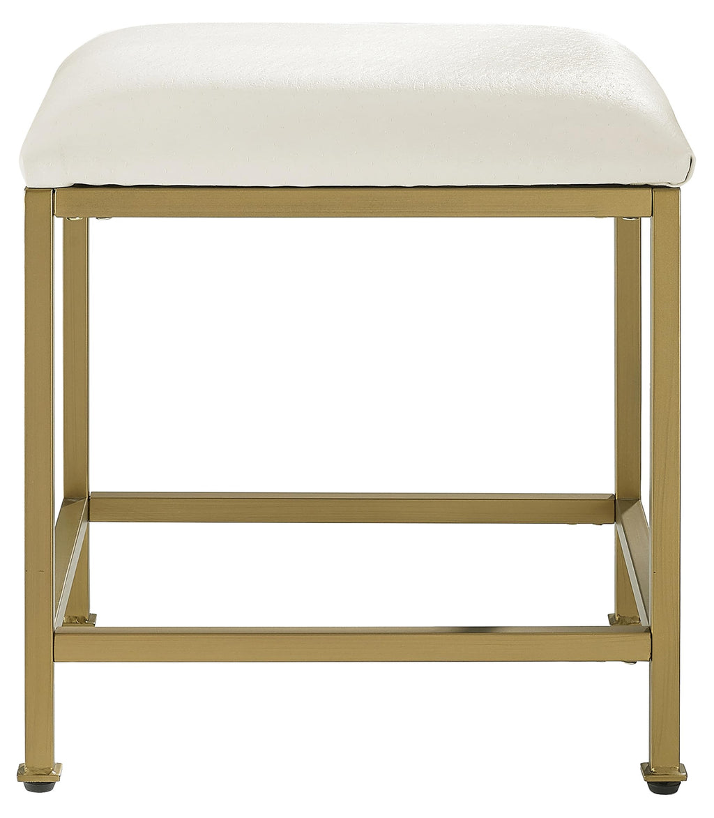 Crosley Furniture Aimee Makeup Vanity Chair with Upholstered Seat, Gold