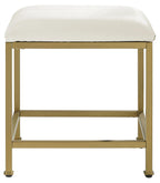 Crosley Furniture Aimee Makeup Vanity Chair with Upholstered Seat, Gold