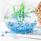 Domestar 550Pcs Mixed Blue Vase Fillers, Acrylic Fake Crushed Ice Rocks Fish Tank Vase Centerpiece Party Table Scatter Props Dis