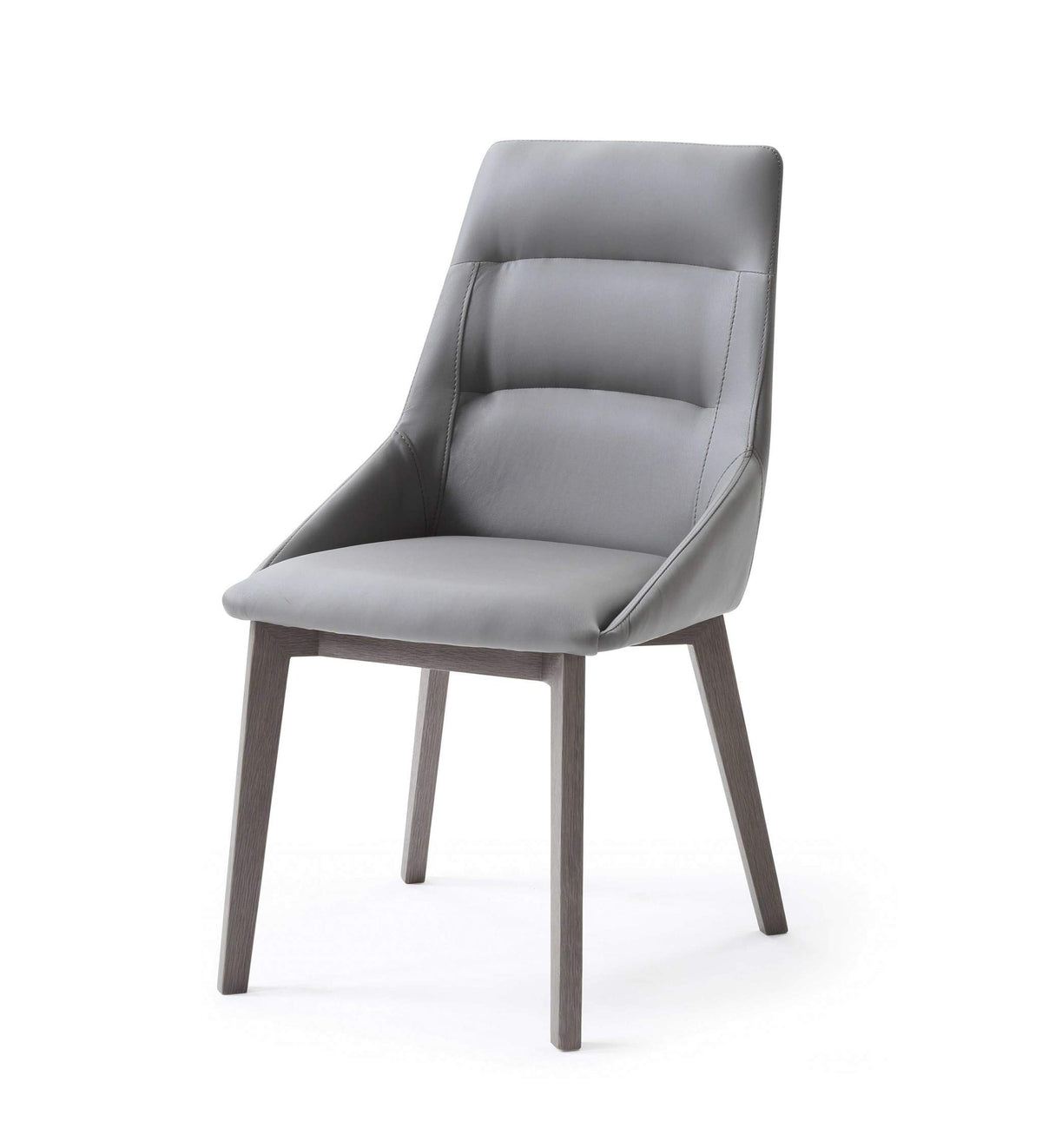 HomeRoots 25' X 20' X 35' Grey Faux Leather/Metal Dining Chair