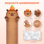 Mewaii Long Plush Capybara Body Pillow, Cute Capybara Stuffed Animals Soft Plushies, Squishy Big Cuddle Pillow Toys Gift For Gir