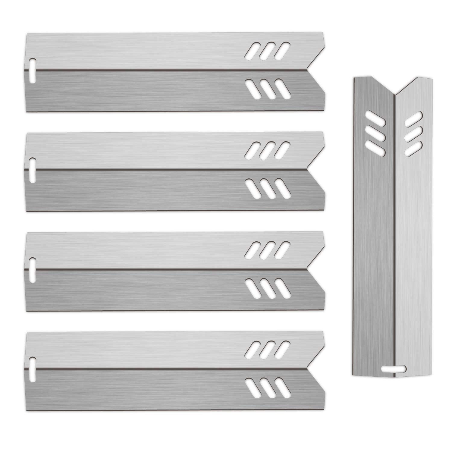 Kalomo 15' Grill Heat Plates Shield Burner Cover Flame Tamer Bbq Gas Grill Replacement Parts For Dyna-Glo Dgf510Sbp Dgf493Bnp,