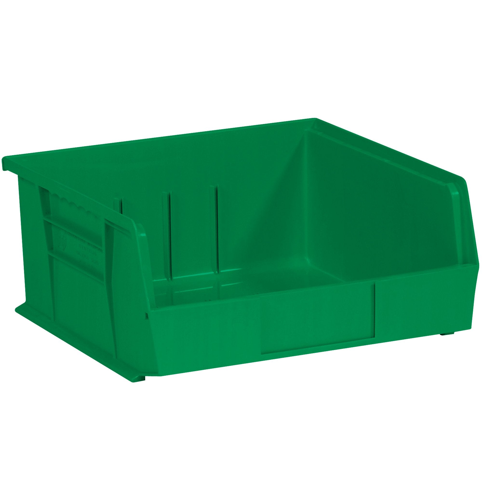 Aviditi Plastic Stack/Hang Storage Bin Containers, 10-7/8 X 11 X 5 Inches, Green, Pack Of 6, For Organizing Homes, Offices, Gara