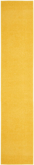 Nourison Essentials Solid Indoor/Outdoor Yellow 2'2' X 20 Area Rug, Easy Cleaning, Non Shedding, Bed Room, Living Room, Dining Room, Deck, Patio, Backyard (2X20)