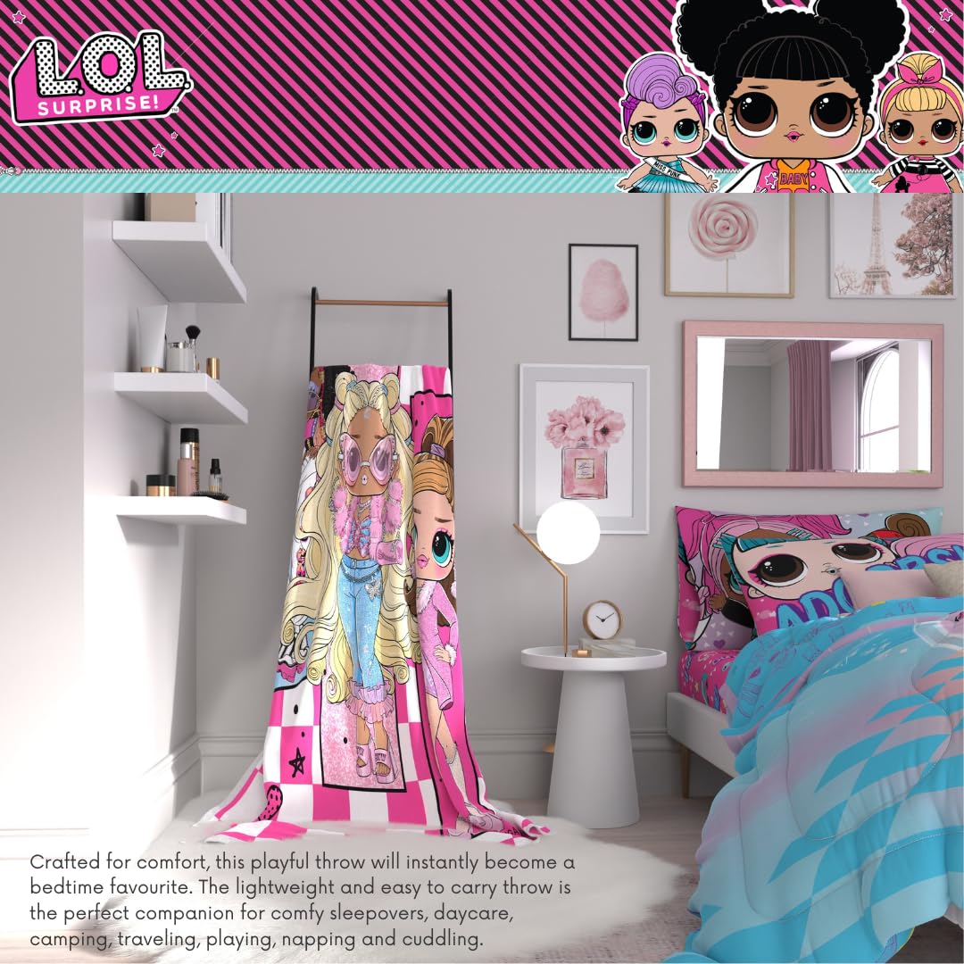 Franco Lol Surprise! Kids Bedding Super Soft Plush Throw Blanket, 46 In X 60 In, (Officially Licensed Product)