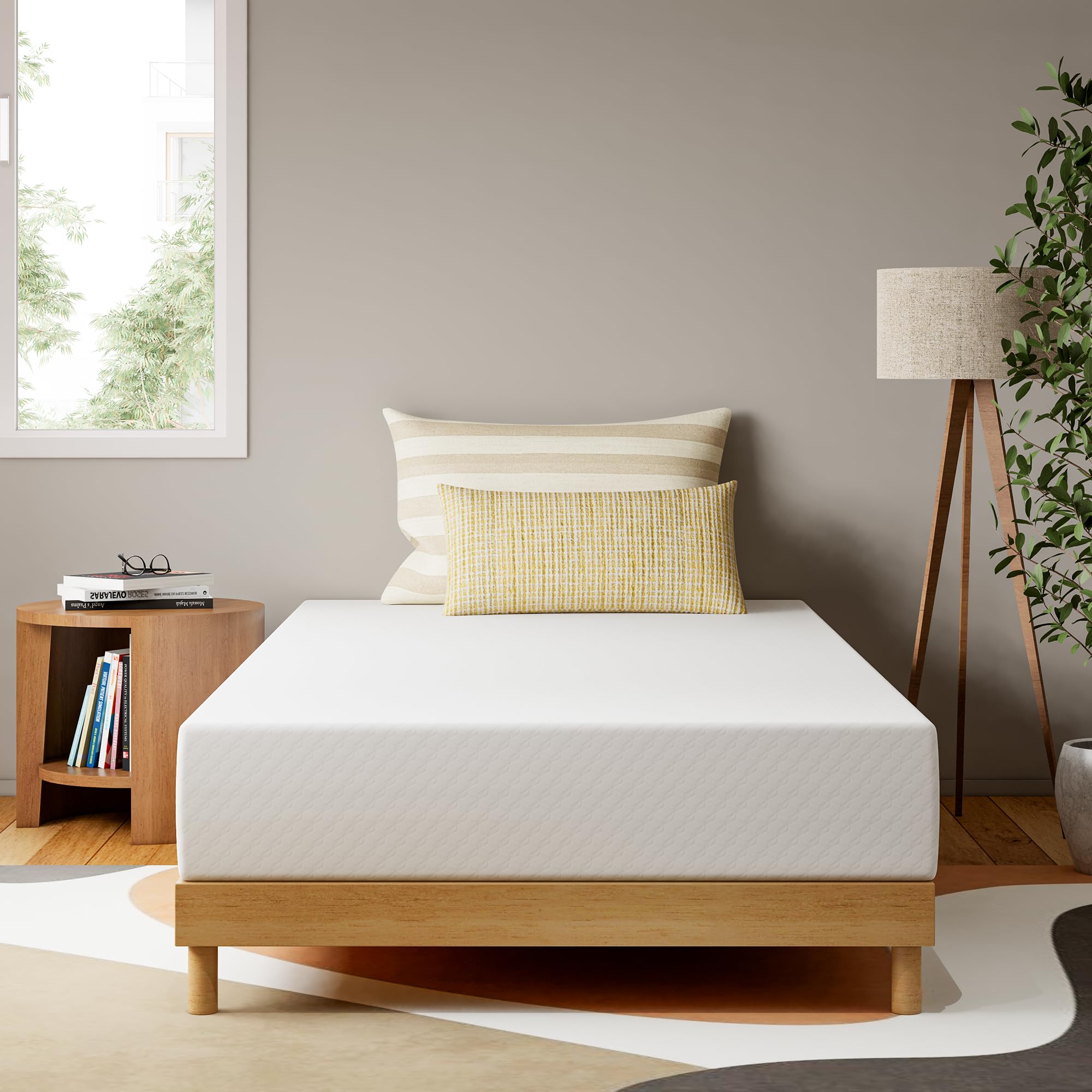 GAESTE 8 Inch Twin XL Cooling Gel Memory Foam Mattress for Cool Sleep Medium Firm CertiPUR-US Certified Mattress in a Box Pressu