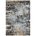 Elect 9' X 12' Abstract Lt. Gray/Blue/Brown Power-Loomed/Hybrid Area Rug