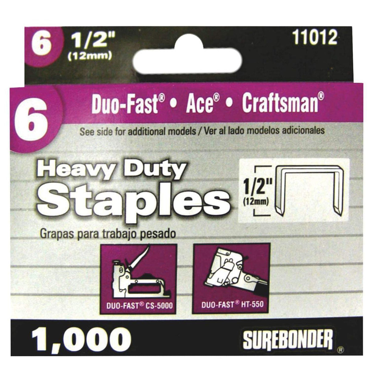 #6 Heavy Duty Wide Crown Staples - 1/2' - 1000 Ct.