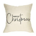Softxpp Merry Christmas Throw Pillow Cover, 18' X 18' Inch Decorative Xmas Sign Rustic Cushion Case, Farmhouse Home Winter Dec