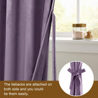 Dwcn Velvet Curtains Extra Wide - Elegant Super Soft Tieable Window Panels Blackout Grommet Design Thick Fabric Window Dressing