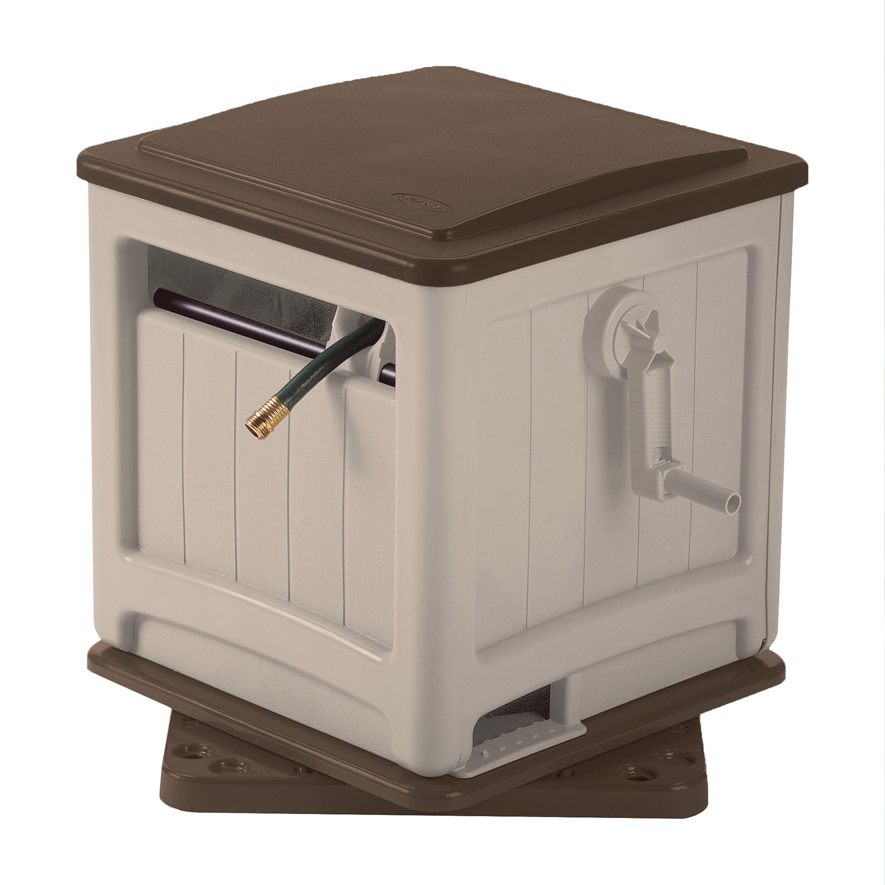 Suncast 225Ft Swivel Smart Trak Hose Hideaway, Resin Garden Hose Storage Reel With Automatic Winding, 25.75In X 24.25In X 24.25I