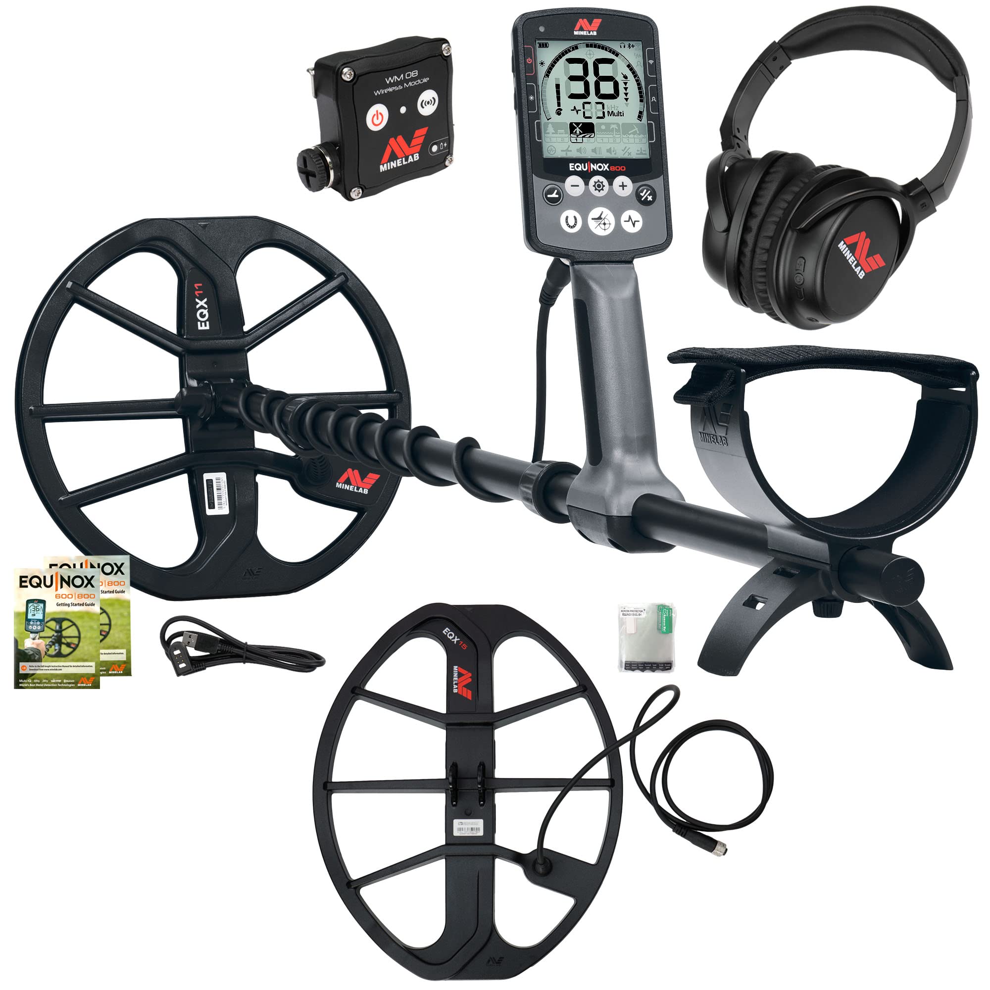 Minelab Metal Detectors Equinox 800 Metal Detector W/ 15Inch Double-D Waterproof Smart Search Coil