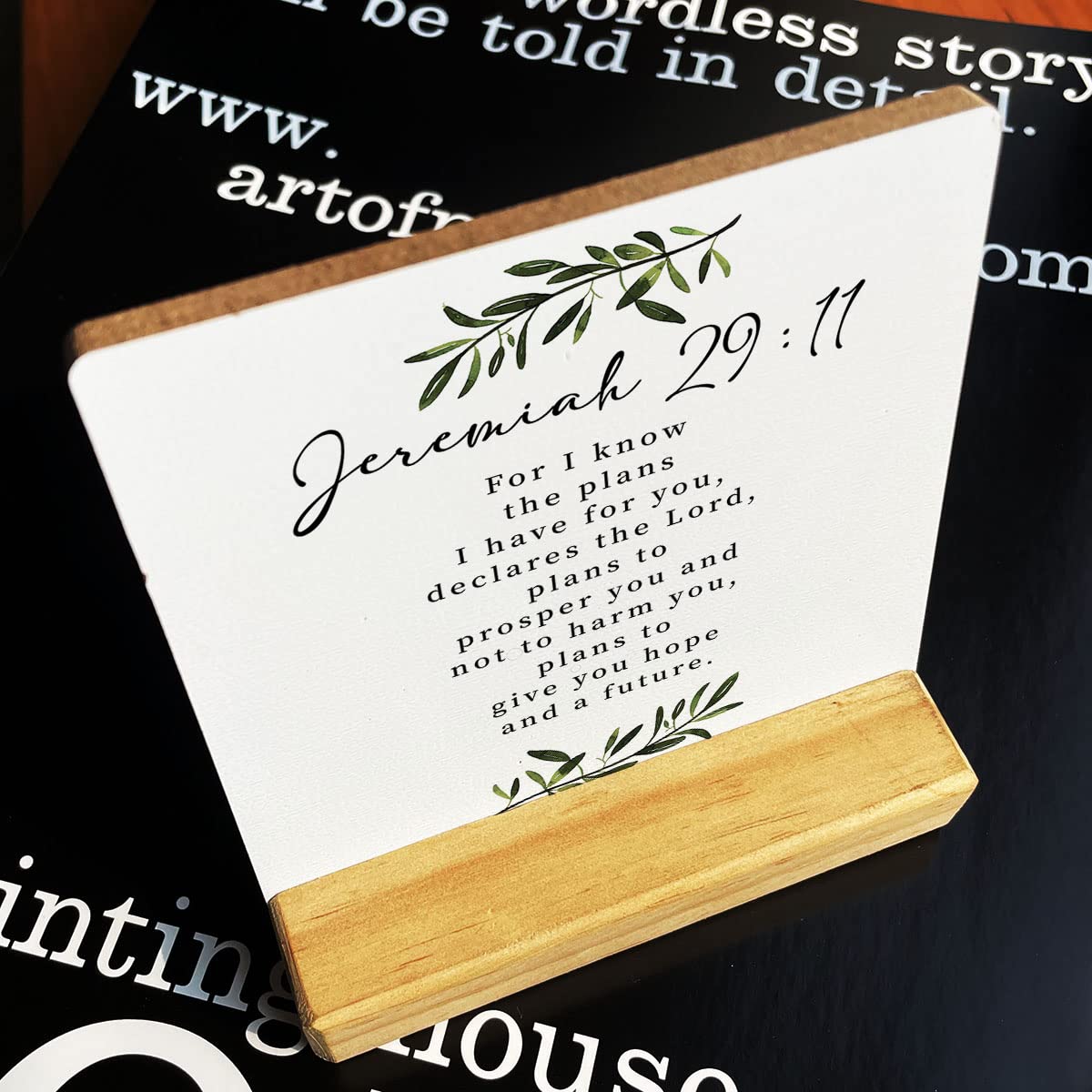 Country For I Know The Plans I Have For You Bible Verses Wooden Plaque Sign Desk Decor Rustic Motivational Jeremiah 29:11 Christ