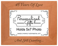 Personalized Gifts 45th Anniversary Frame 45 Years and Counting Natural Wood Engraved 5x7 Landscape Picture Frame Wood