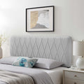Modway Leila Performance Velvet Twin Headboard In Ligth Gray