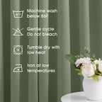 Homeideas Sage Green Blackout Curtains For Bedroom 52 X 96 Inch Length 2 Panels Set Room Darkening Bedroom Curtains, Soundproof