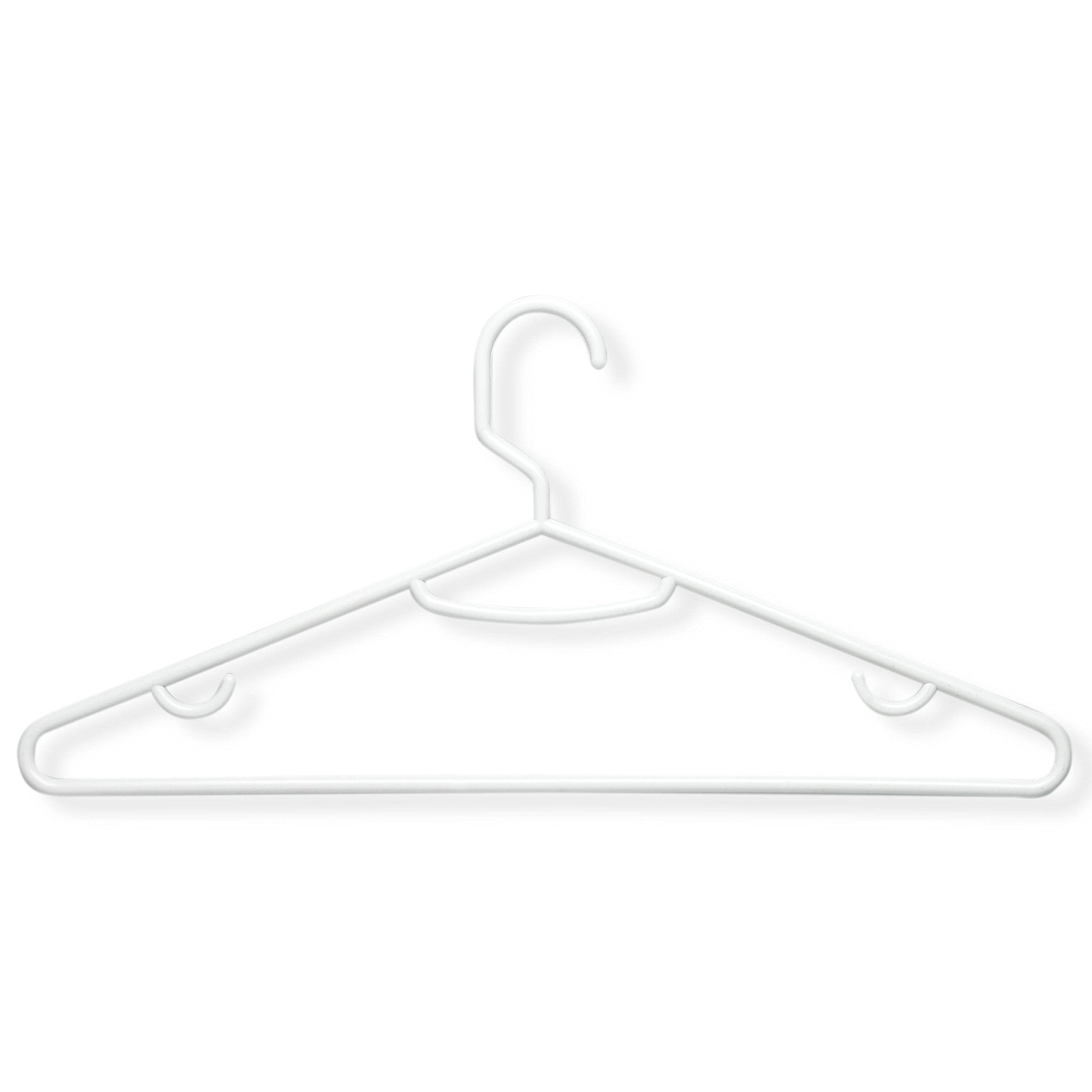 Honey-Can-Do HNG-01523 Recycled Plastic Hangers, White, 15 Count (Pack of 1)