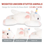 Niuniudaddy 20' | 3.3 Pound Unicorn Weighted Stuffed Animals Plush Toy, Large Giant Pillowfort Body Pillow Animal With Kids Adu