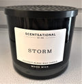 Natural Coconut Wax Blend Scented Candle Storm (All caps) XL Black Jar with Distressed Lid, 26 Oz.