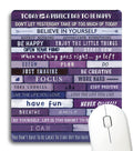 Wknoon Today Is A Perfect Day To Be Happy Inspirational Quote Rustic Wood Purple Blue Mouse Pad, Believe In Yourself Have Fun Wo