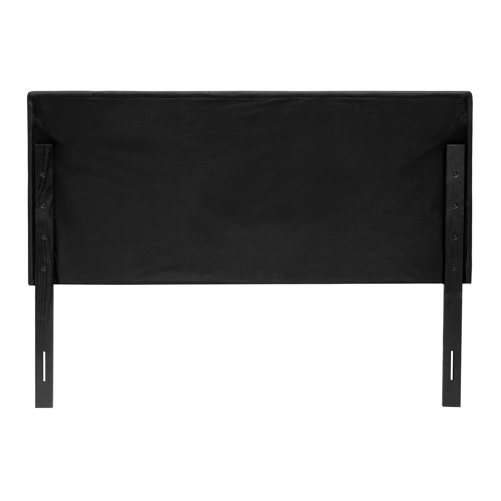 Best Master Furniture Hope Tufted Vinyl Upholstered Headboard, Queen/Full, Black