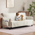 Soft Quilted Couch Cover with Pockets for Extra-Large Sofa, Anti-Slip Sofa Covers Washable for 3 Cushion Pet Friendly Medallion 
