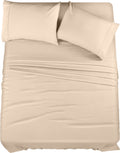 Utopia Bedding Full Bed Sheets Set - 4 Piece Bedding - Brushed Microfiber - Shrinkage And Fade Resistant - Easy Care (Full, Beig