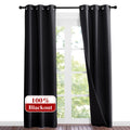Nicetown High-End Thermal Kitchen Curtains, Full Blackout Curtains 84 Inches Long For Dining Room, Soundproof Window Treatment D