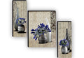 Saf Paintings Set Of 3 Flower Pot Uv Textured Paintings For Living Room With Frame Painting 12 Inch X 18 Inch SafJm7452