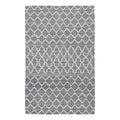 Kosas Home Sonora 96 x 120 Lattice Polyester Fabric Accent Rug in Gray/Ivory