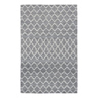 Kosas Home Sonora 60 x 96 Lattice Polyester Fabric Accent Rug in Gray/Ivory