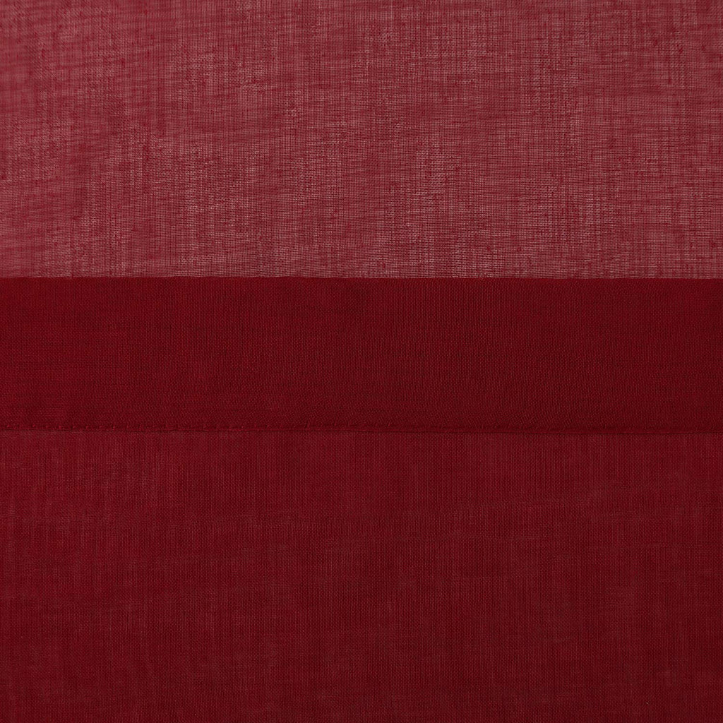 Dwcn Burgundy Sheer Curtains, Faux Linen Grommet Window Curtain Voile Sheer Drapes For Living Room Bedroom Thanksgiving Day & Ch