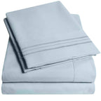 1500 Supreme Collection Twin Sheet Sets Misty - 3 Piece Bed Sheets And Pillowcase Set For Twin Mattress - Extra Soft, Elastic Co