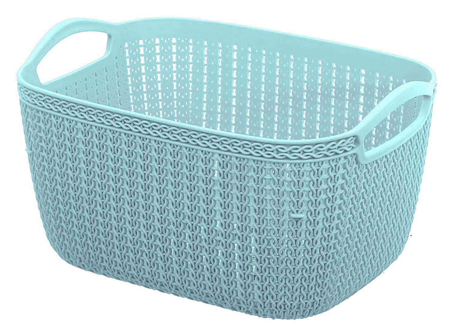 Kuber Industries Q6 Plastic Multipurpose Large Size Flexible Storage Baskets/Fruit Vegetable Bathroom Stationary Home Basket Wi