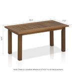 Furinno Fg16504 Tioman Hardwood Patio Furniture Outdoor Coffee Table In Teak Oil, 1-Tier, Brown