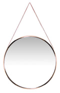Infinity Instruments Franc Large 18 inch Round Wall Mirror with Chain, Easy-to-Hang Circular Wall Mirror with Durable Metal Chai