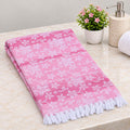 Seliro Jacquard Cotton Bath Towel Large Size For Men & Women (Pink)