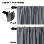 Dwcn Patio Sliding Door Curtains - Extra Wide Curtains For Glass Door, Room Divider Blackout Thermal Curtain Panel With Back Tab