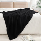 Bearberry Super Soft Fluffy Throw Blanket Lightweight Cozy Warm Throw Blankets For Couch Bed Sofa All Season (Black, 53   X71