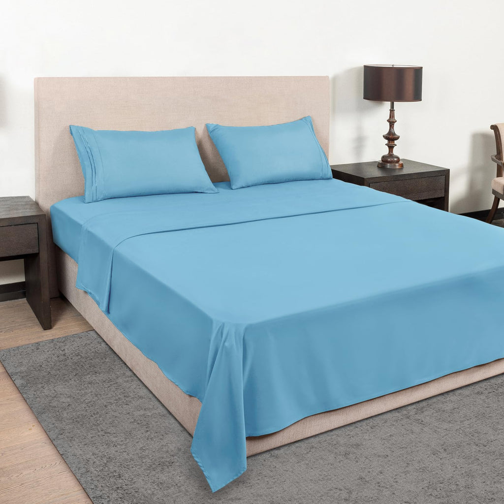 Mejoroom Full Size Sheet Set - Soft Microfiber Bed Sheets - Deep Pocket Fitted Sheet - Breathable, Wrinkle & Fade Resistant - 4