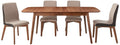 Coaster Furniture Redbridge 5-Piece Dining Set With Butterfly Leaf Extension Table Natural Walnut And Grey 106591-S5
