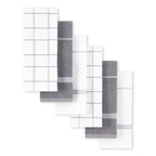Martha Stewart Modern Waffle Kitchen Towel Set 6-Pack, Grey, 16''x28''